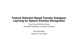 Feature Selection Based Transfer Subspace Learning for Speech Emotion Recognition