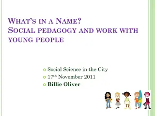 Social Pedagogy and Working with Young People in Europe