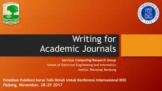 Writing for Academic Journals: Essential Steps for Successful Research