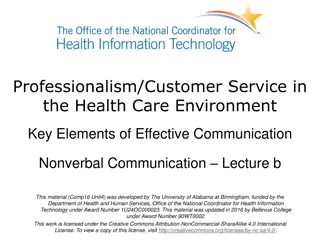 Effective Nonverbal Communication in Health Care