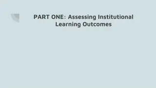 Assessing Institutional Learning Outcomes and Effective Communication Strategies