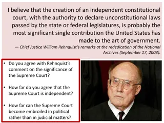 Debate on the Supreme Court's Political Role and Independence