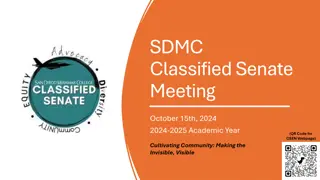 Senate Meeting Highlights and Updates - Cultivating Community