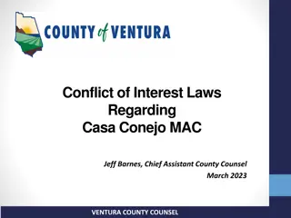 Conflict of Interest Laws and Duties of Casa Conejo MAC
