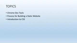 Building a Static Website: Introduction to Chrome Dev Tools and CSS