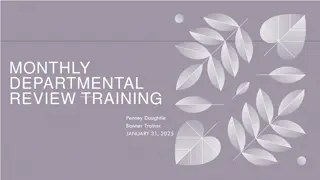 Departmental Review Training for Financial Compliance - ECU