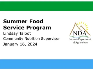 Summer Food Service Program Overview: Providing Nutrition to Children in Nevada