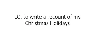 Memorable Christmas Holidays Recount