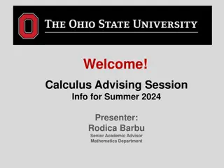 Math Course Options and Info for Summer 2024 - Advising Session Details