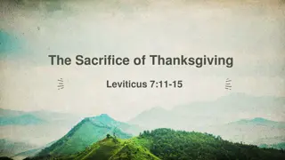 The Sacrifice of Thanksgiving and Biblical Prophecies