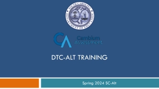 DTC-ALT Training Overview: Key Objectives and Agenda
