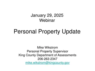 King County Personal Property Update 2025 Webinar