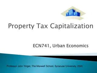 Property Tax Capitalization and Its Implications for Public Policy