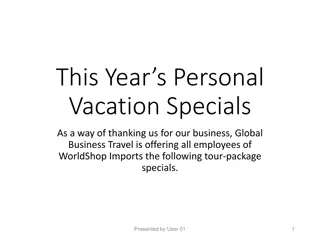 Vacation Specials Offered to WorldShop Imports Employees
