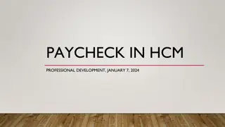 Paycheck Details and Professional Development in HCM