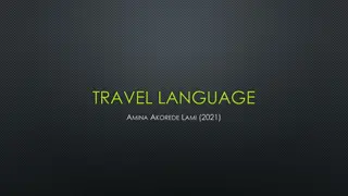 Travel Language - Vocabulary and Sentences for Air, Vacation, Overland, and Sea/Ocean Travel