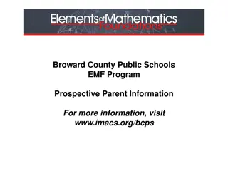 Broward County EMF Program Overview for Prospective Parents