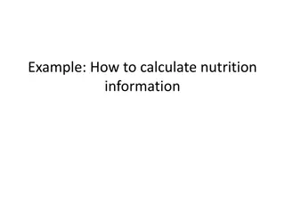 Calculate Nutrition Information for Homemade Peanut Butter Cups