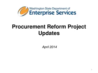 Procurement Reform Project Updates and Initiatives Overview