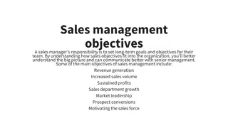Essential Sales Management Objectives and Responsibilities