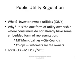 Public Utility Regulation for Investor-Owned Utilities