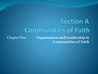 Leadership, Organisation, and Authority in Religious Communities