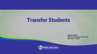 Student Transfers and Expected Scenarios in Education