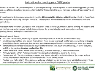 Effective Tips for Creating a Successful CURC Poster Presentation