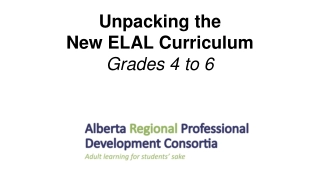 Unpacking the New ELAL Curriculum for Grades 4-6