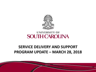 Service Delivery and Support Program March 2018 Update