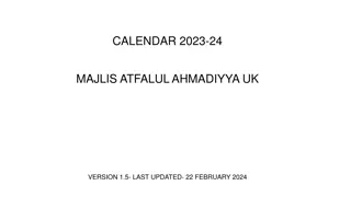 Majlis Atfal-ul-Ahmadiyya UK 2023-24 Calendar Events