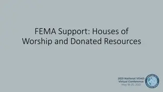 Support for Houses of Worship and Donated Resources