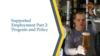 Developing Supported Employment Programs: Key Considerations for State Agencies