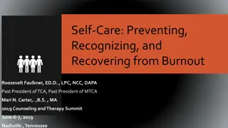 Preventing and Recovering from Burnout using Self-Care Strategies