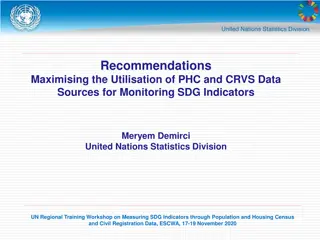Maximising Utilisation of PHC and CRVS Data for Monitoring SDG Indicators
