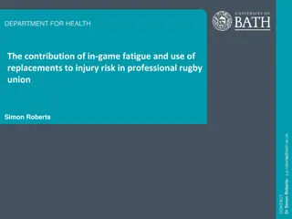 In-Game Fatigue and Replacements in Rugby Union: Research Insights