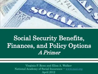 Social Security Benefits and Policy Options