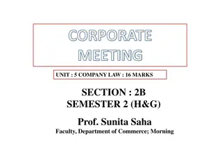 Company Meetings and Annual General Meetings in Company Law