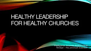 Healthy Leadership Strategies for Vibrant Churches in Today's Context