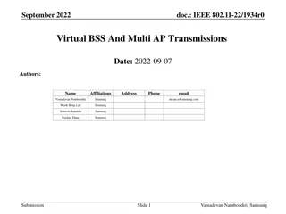 IEEE 802.11-22/1934r0 Virtual BSS and Multi-AP Transmissions Overview