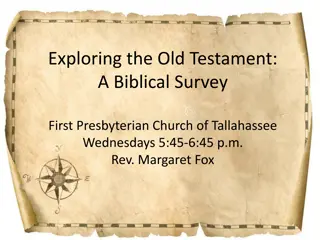 Exploring Old Testament: Insights from Presbyterian Church