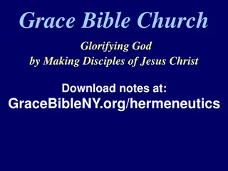 Theological Principles in Biblical Interpretation and Application