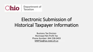 Ohio Taxation Department File Generator for Historical Taxpayer Information Submission