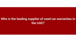 Who is the leading supplier of used car warranties in the UAE_