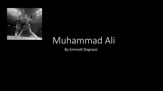 Muhammad Ali: Legendary Boxer and Cultural Icon