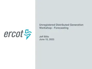 Operational Forecasting for Distributed Generation Workshop