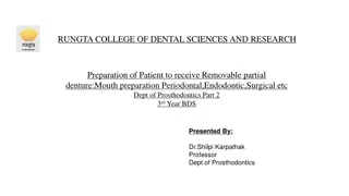 Rest Seat Preparations for Posterior Teeth in Dental Prosthodontics