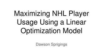 Optimizing NHL Player Usage Through Advanced Statistical Analysis