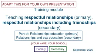 Training Module for Teaching Respectful Relationships in Schools