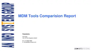 MDM Tool Comparison Report: Challenges and Business Cases